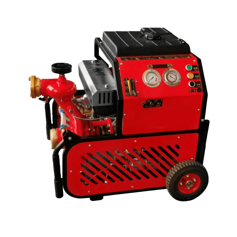 Portable gasoline-powered fire pump