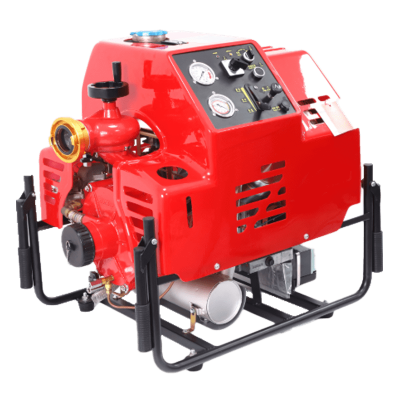 Portable gasoline-powered fire pump