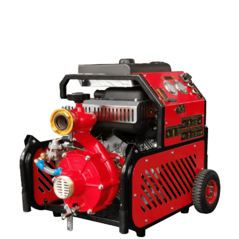 Portable gasoline-powered fire pump