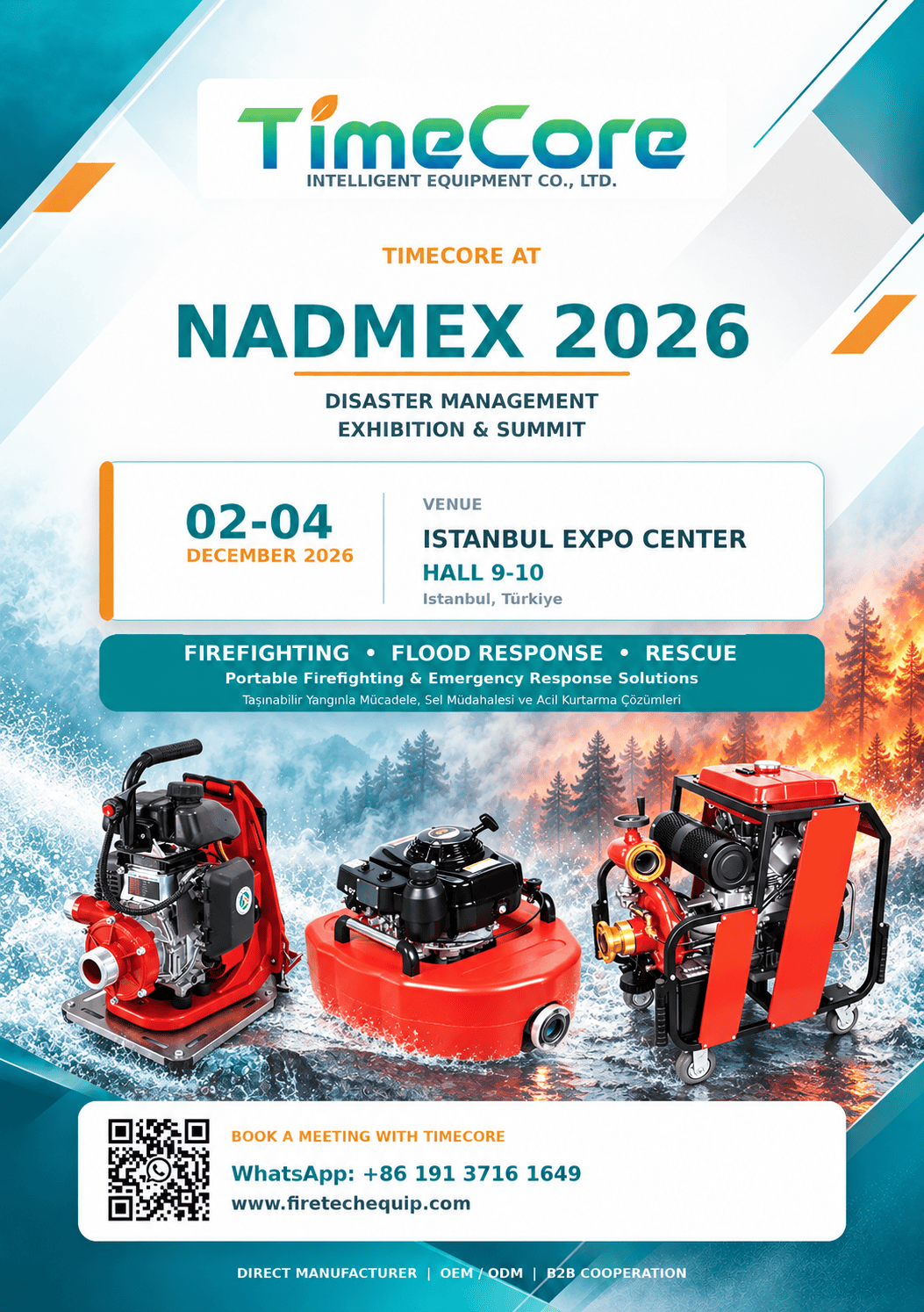 Timecore at NADMEX 2026: Firefighting Pumps and Emergency Rescue Solutions in Istanbul